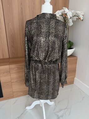 ANEWSTA Animal Print Mini Dress Size L ✨